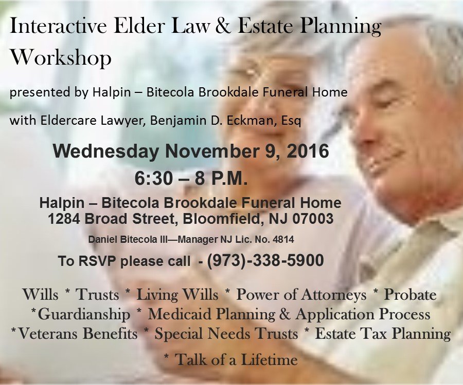 Interactive Elder Law and Estate Planning Workshop graphic